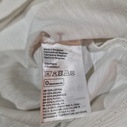 H&M women’s white Stockholm t-shirt size L like new