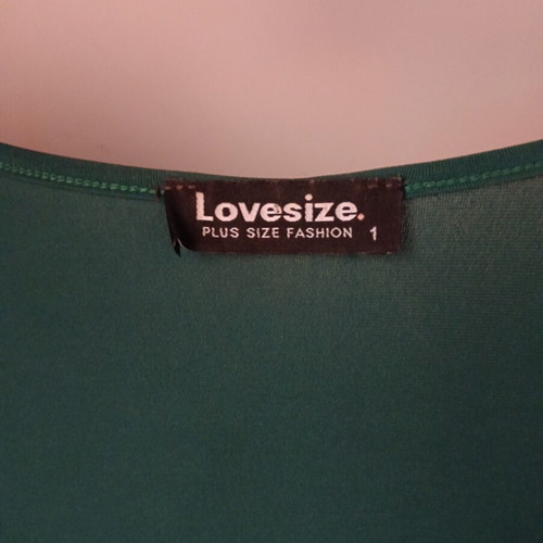 Dress long XXL size, new, polyester and spandex, three-quarter sleeve, with belt, green