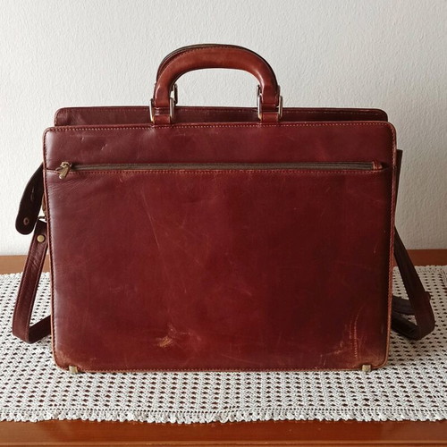 Leather Professional Briefcase Bordeaux used