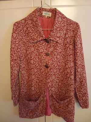 Sofos Bis Vintage Women's Jacket like new jacquard brocade floral