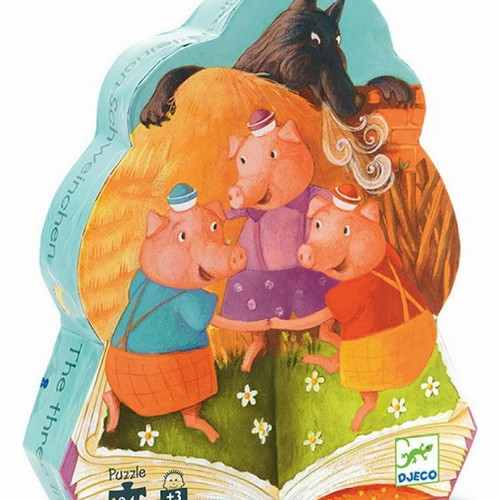 Djeco puzzle 24 pieces new, 3 little pigs