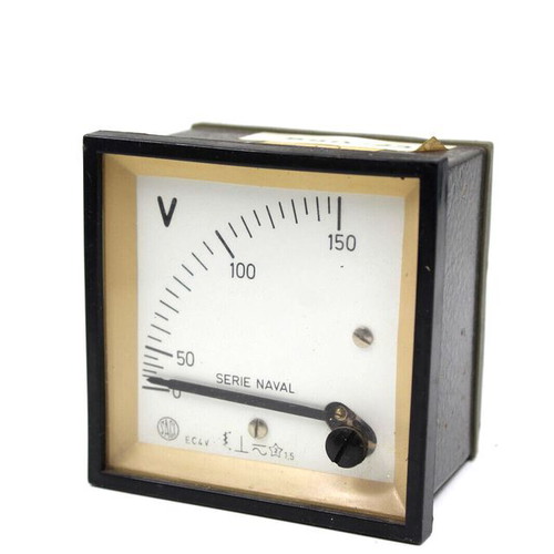 Voltmeter panel Saci 0-150V B80/23 new old stock