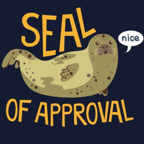 Seal of Approval men's t-shirt like new, blue, size M