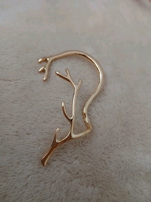 Ear cuff gold-colored stainless steel new