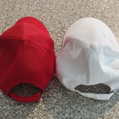 Arena white cap and Olympiakos red cap set
