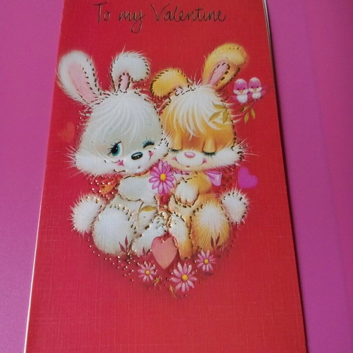 Vintage embossed card like new, blank