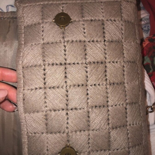 Handmade beige crossbody women's bag like new