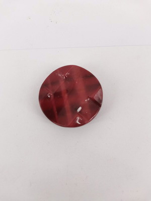 Button red used, bakelite style, 1960s, 3 cm