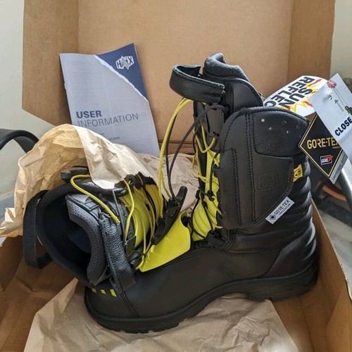 Haix Fire Eagle 2.0 Firefighting Boots new, size 44, black and yellow