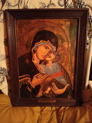 Εικόνα παλιά ζωγραφικής 35x45 από τη δεκαετία 60-70 σε άριστη κατάσταση