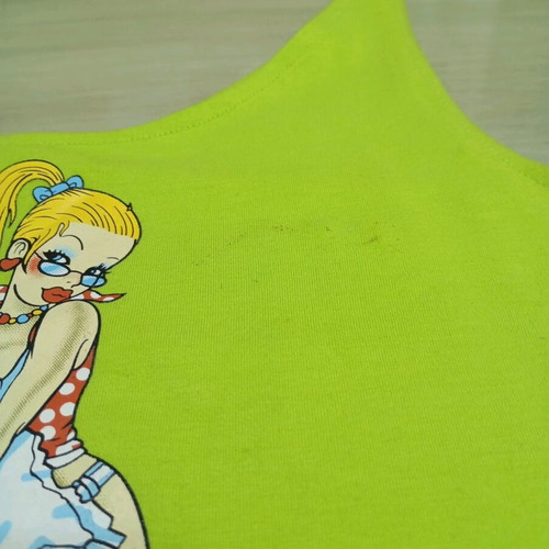 Women’s cotton tank top used, multicolor green