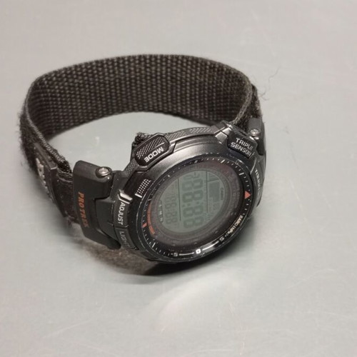 Casio Pro Trek Prw-1300Gj wristwatch used, solar, black
