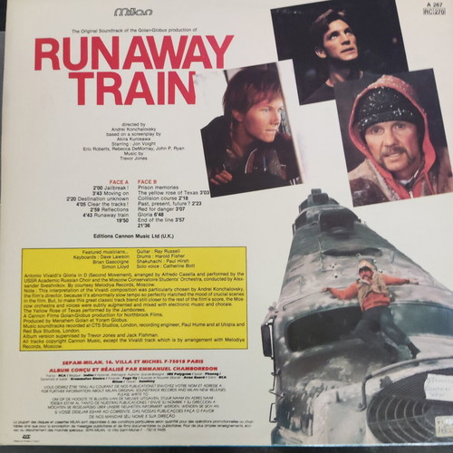 Vinyl Trevor Jones – Runaway Train Bande Originale, French Edition Soundtrack LP Like New