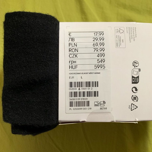 H&M maternity tights black winter, pack of 2 new