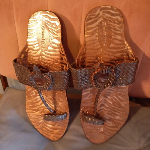 Leather sandals size 38 used, brown