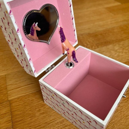 Children's music jewelry box with mirror and unicorn Floss & Rock new