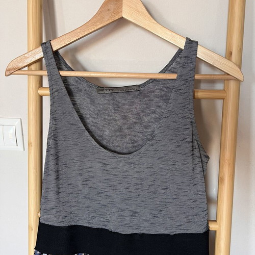 Zara Floral Balloon Dress like new, grey and blue, size M