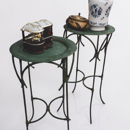 Metal plant stands set used, vintage style