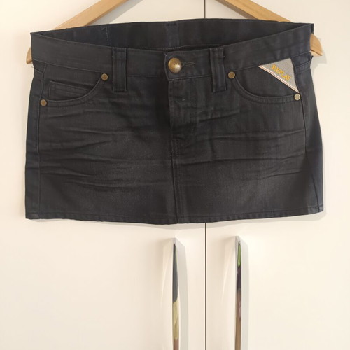 Replay mini denim skirt used, black, size S