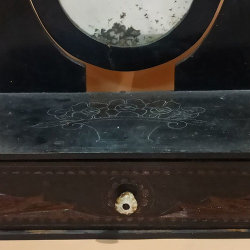 Prewar small dressing table used with carved design