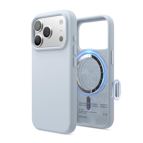 Elago Magnetic Silicone Case for iPhone 17 Pro like new, light blue