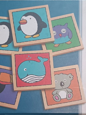 Memo Nimo Djeco wooden memory game with animals used