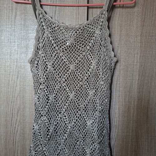 Khaki mesh tank top size small like new