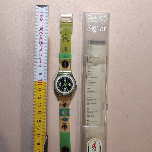 Swatch Solar Recharge SRG101 Vintage 1996 Watch new with case