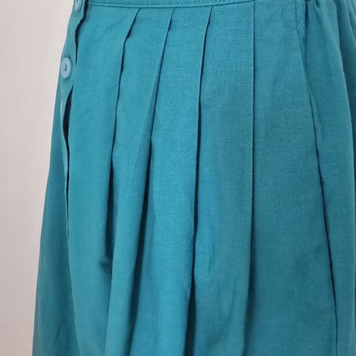 Vintage skirt 1990 midi with pockets used, green, size M