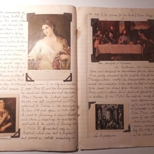Art notes used, circa 1930