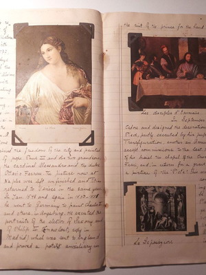 Art notes used, circa 1930