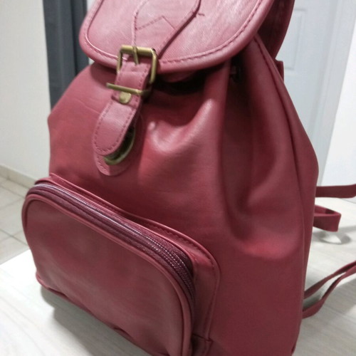 Leather backpack new with internal and front pocket