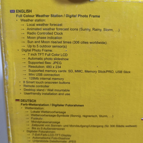 National Geographic Weather Station and Digital Photo Frame like new