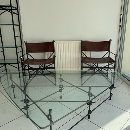 Coffee table with safety glass surface Neokatoikein like new