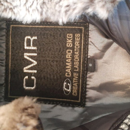 Camaro Puffer Jacket Size S Like New, Black and Grey