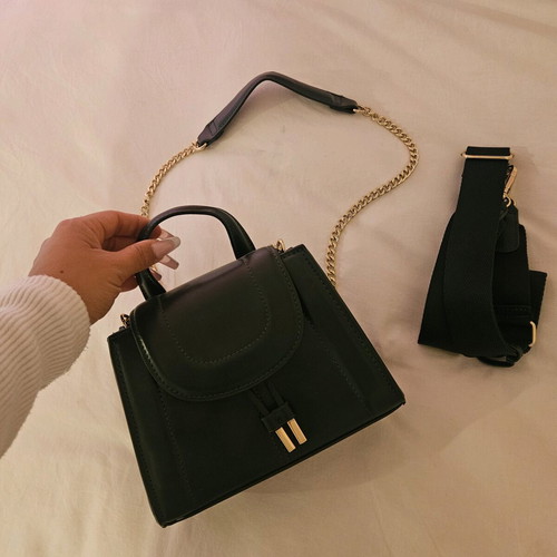 Zara green shoulder and crossbody bag new with gold chain