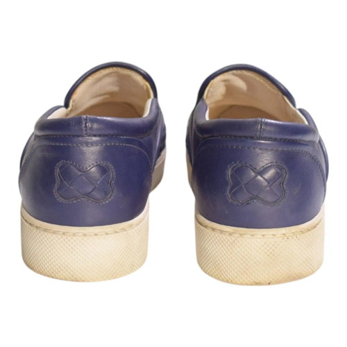 Bottega Veneta Blue Slip-On Sneakers Size 40 Used with Dust Bag