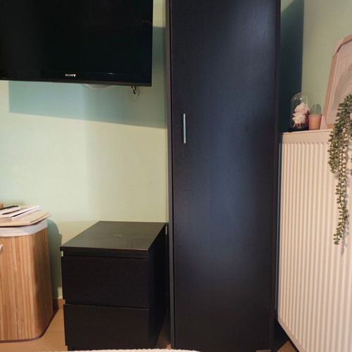 Bedroom furniture set 5 pieces used, wenge color