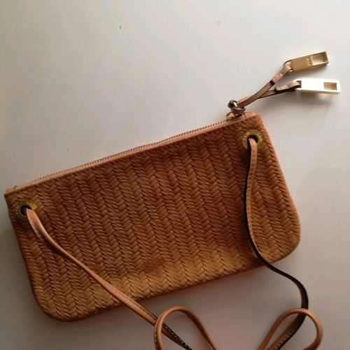 KEM leather crossbody bag like new suede