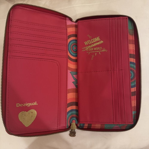 Desigual Colourful Floral Zip Around Wallet