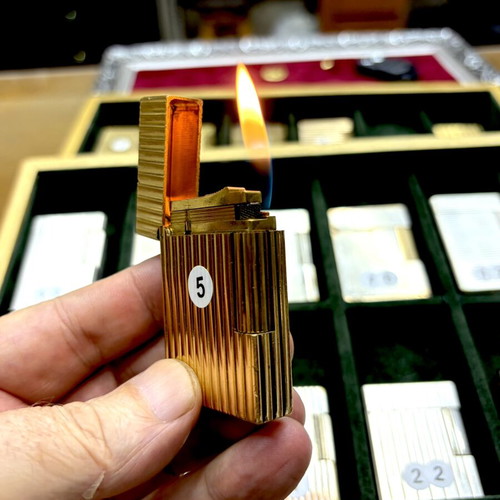 DuPont N5 gold lighter used, vintage
