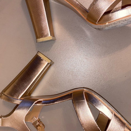 Women's sandals used size 41 pink and gold