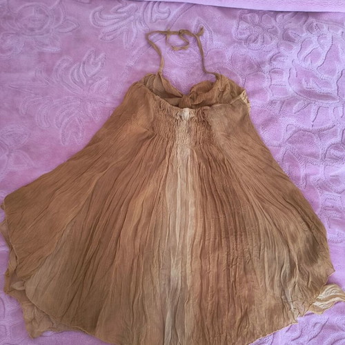 Women's summer dress like new, orange and gold