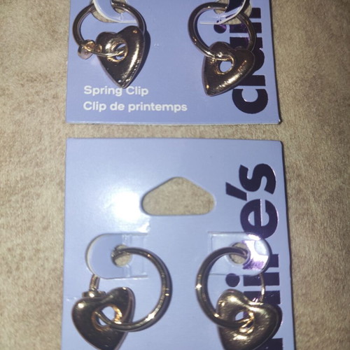 Claire's earrings set 2 new pairs gold color