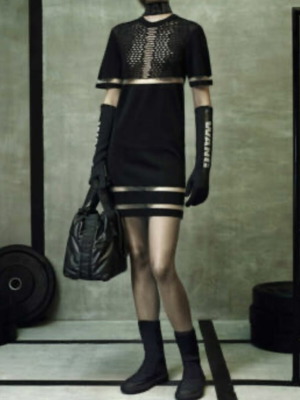 Alexander Wang black dress with sheer panels like new