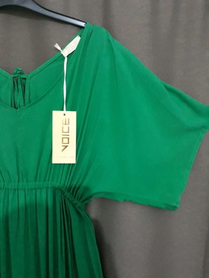 Plus Size γυναικείο φόρεμα καινούργιο, πράσινο, μέγεθος XXL, μακρύ με λάστιχο στη μέση