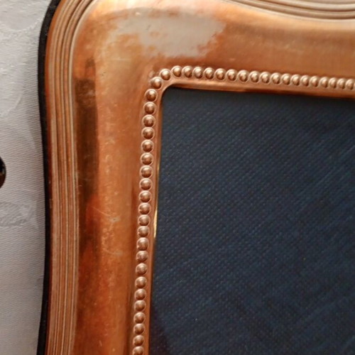 Silver-plated photo frame used, 21cm x 16cm
