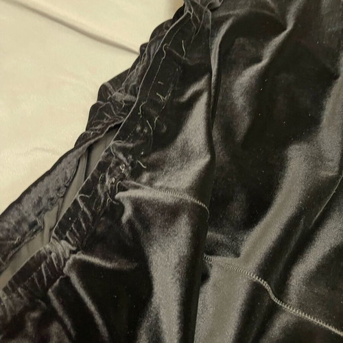 Velvet black pants relaxed fit with elastic used, plus size