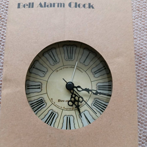 Retro bronze table alarm clock new with two bells