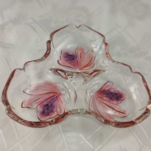 Crystal nut dish vintage from Germany, new condition